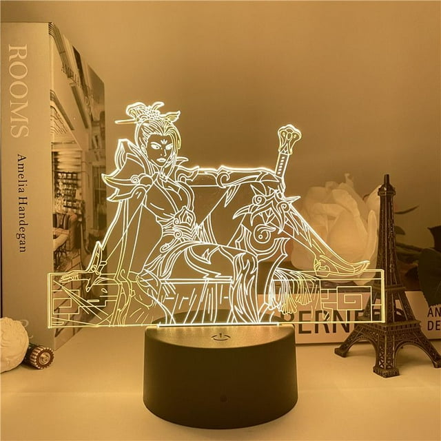 Luz nocturna LED 3D Lols Rivens que cambia de color para niños