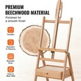 thumbnail image 6 of KFFKFF Studio H-Frame Easel Holds, Accommodates Artwork up to 36", Crafted from Beechwood, Painter's Stand with Storage Compartment, Can Bear Weight up to 22 lbs, Adjustable Art Creation Stand, 6 of 9