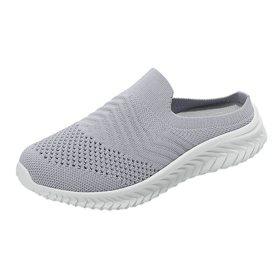 Yindaity Women'S Slip On Shoes Sneakers For Women Fashion Comfortable White Black Elastic Sneakers For Women Slip On Sneakers Women Grey,6.5