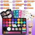 thumbnail image 4 of Kit de pintura facial Drawdart, 24 colores a base de agua, no tóxico, 4 of 7