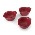 thumbnail image 2 of Kitchenaid Universal Set of 3 Plastic Mixing Bowls in Red, 2 of 7