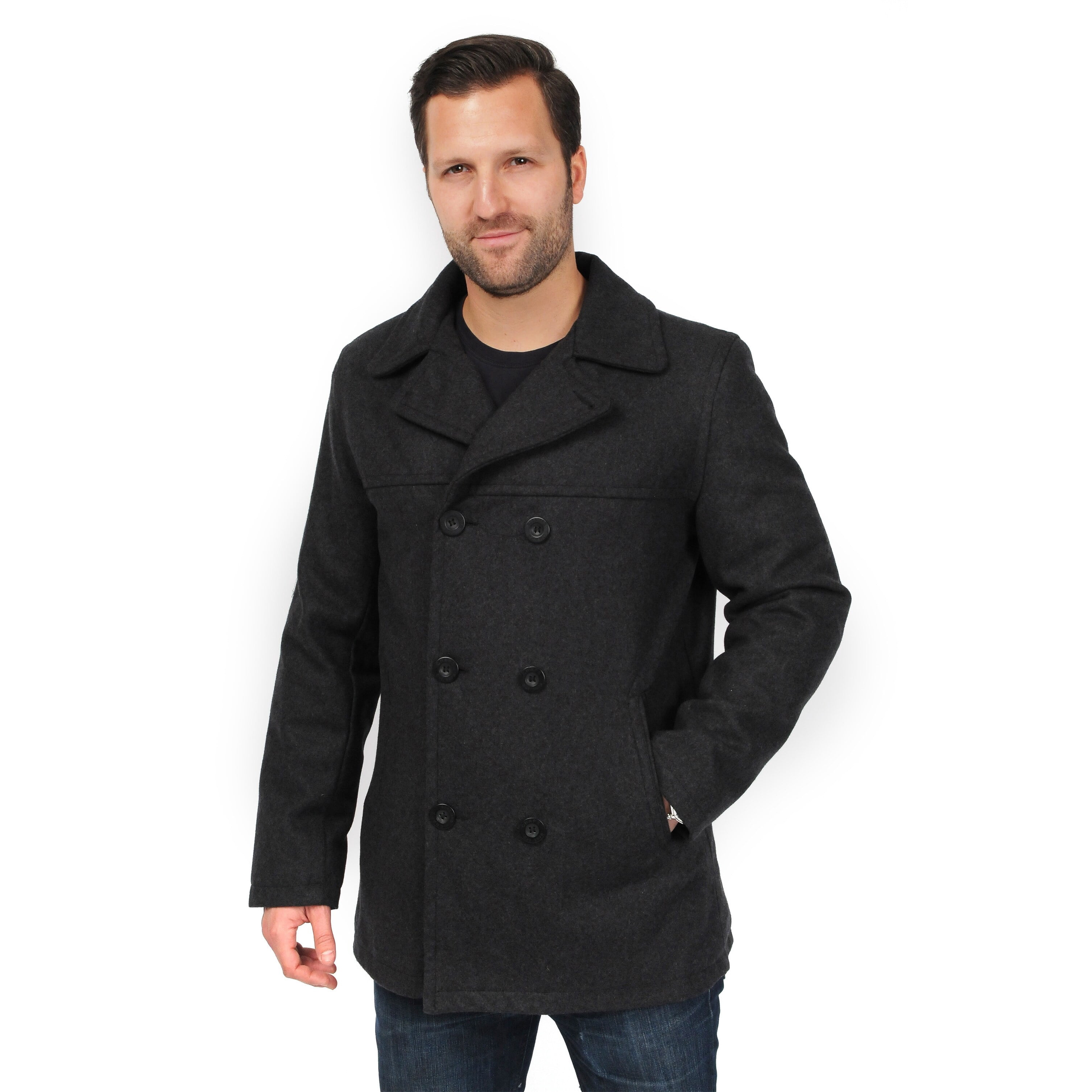 Faux Wool Peacoat