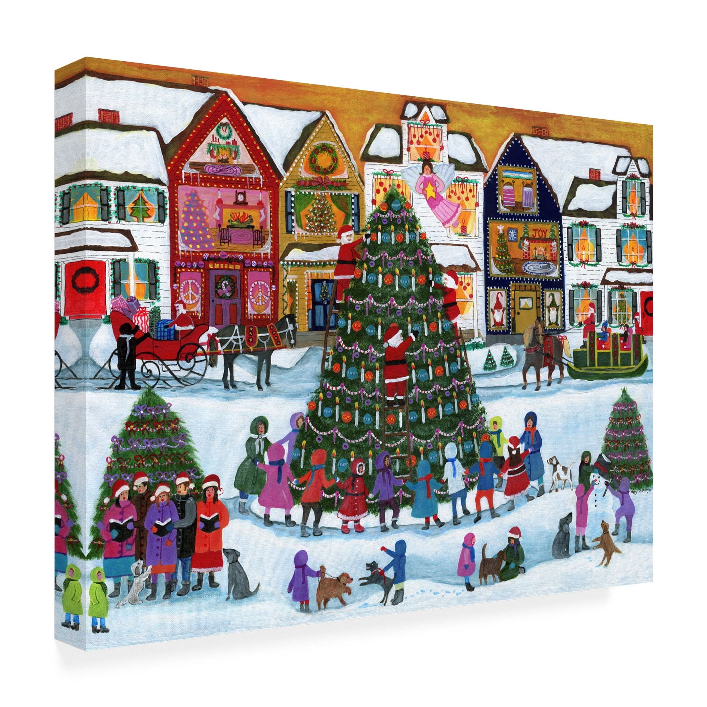Cheryl Bartley 'Christmas Spirit Fills The Air' Canvas Art