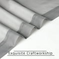 thumbnail image 3 of OVZME 42x14 Grey Sheer Curtains for Small Windows 2 Pack, 14" Short Cafe Valance for Kitchen Bathroom, Soft Voile Rod Pocket Topper Curtains, Each 42Wx14L, 3 of 6