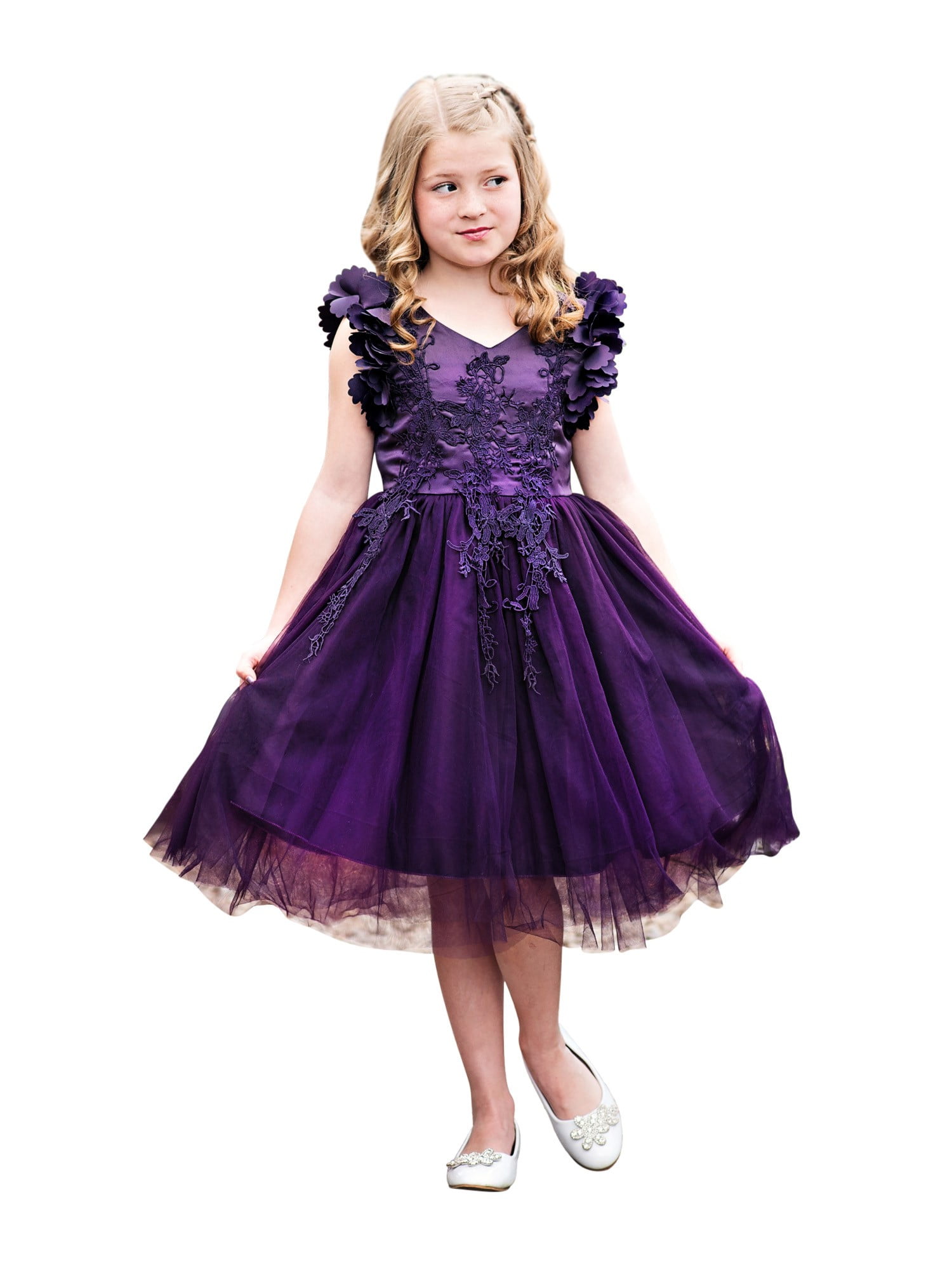 girls dark purple dress