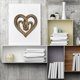 thumbnail image 3 of 2X Corazón de Madera Tomados de la Mano Decoración de la Pared Escultura Arte de la Pared Colgante de Apretón de Manos Estatua Artesanal para Decoraciones de Pared de Oficina Casa, 3 of 5