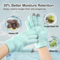 thumbnail image 4 of Guantes hidratantes MoyRetty con pantalla táctil de silicona, color verde, 4 of 7