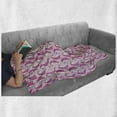 thumbnail image 6 of Unicorn Party Soft Flannel Fleece Throw Blanket, Girly Horses with Horns on Stars Background Childhood Fantasy, Cozy Plush for Indoor and Outdoor Use, 50" x 70", Pink White and Yellow, by Ambesonne, 6 of 6