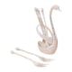 thumbnail image 3 of Juego de cubiertos de postre, organizador de cuchara de cisne, juego de vajilla de cisne, soporte de Base de cisne para decoración de restaurante con perfecl  Vajilla de postre, 3 of 8
