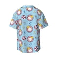 thumbnail image 2 of Sigee Gnome Pool Party Print Men's Shirts Casual Button Down Short Sleeve Summer Beach Shirt Hawaiian Vacation Shirts Tee Shirt-, 2 of 7