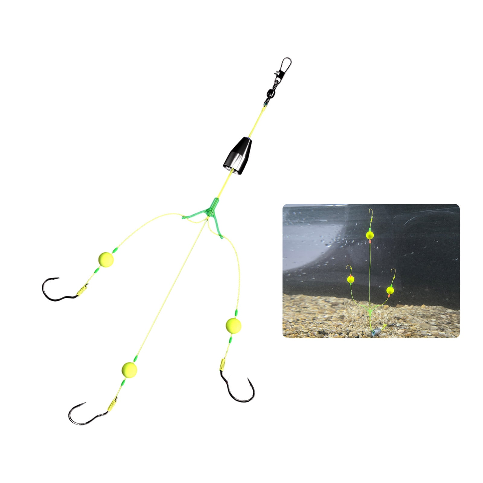 Triple Hook Fishing Hair Rigs Suspension Anti Bottom Rigs Lures Carp Fishing  Hooks 3 Way Swivels Connectors - Walmart.com