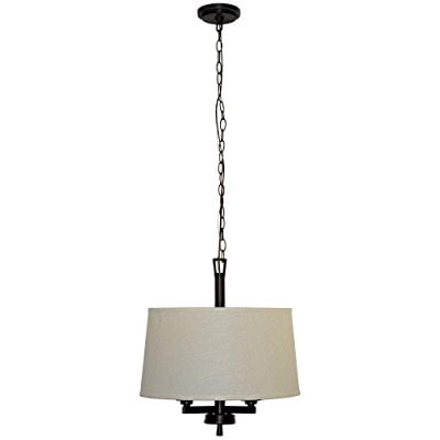 light Oil Rubbed Bronze Drum Pendant 