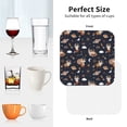 thumbnail image 5 of Leather Coasters with Heat-resistant for Drinks, Space Music Fox Cup Coasters Cup Pad Mat for Tabletop Protection, Coffee Table, Office Desk and Housewarming Gift, 5 of 5