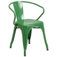 thumbnail image 1 of Green Metal Indoor-Outdoor Chair with Arms, 1 of 9