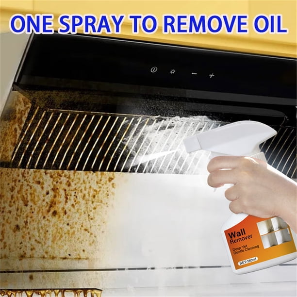 Limpiador de Grasa de Cocina de Alta Resistencia en Spray para Estufas, Campanas Extractoras y Superficies de Acero Inoxidable, 180 ml