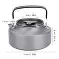 thumbnail image 4 of NFTIGB 1.1L Aluminum Camping Teapot Coffee Pot Outdoor Water Kettle, Heat Resistant Hiking Cookware with Folding Black Handle for Backpacking Picnics and Travel - 1.1 Liter Capacity, 4 of 9