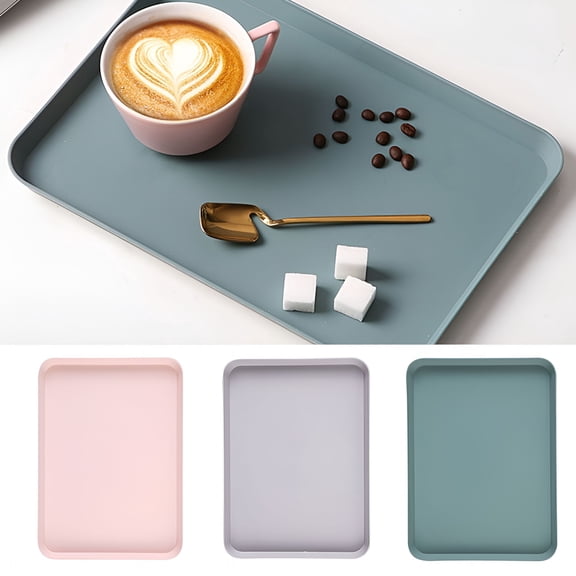 ACDANC 2026 New Plastic Fast Food Trays Colorful Cafeteria Food Trays Rectangular Serving Trays Restaurant Lunch Meal Trays for School Party Kitchen Cafe Bbq Eating