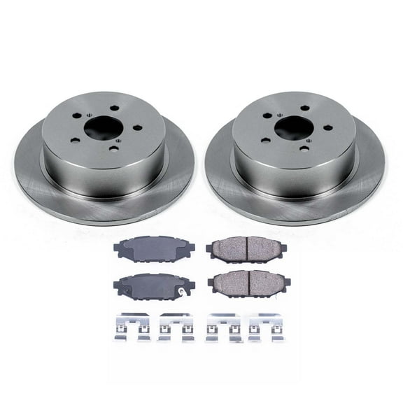Ultimate Brakes Rear Ceramic Brake Pad and Rotor Kit with Hardware WM80179
