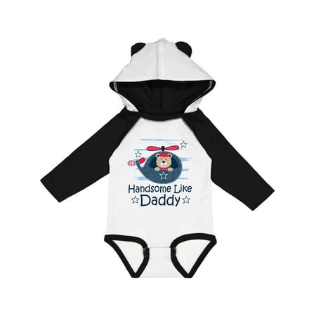 

Inktastic Handsome Like Daddy Outfit for Boy Gift Baby Boy Long Sleeve Bodysuit