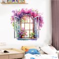 thumbnail image 2 of Adhesivo de pared de PVC con forma de flor de colores, 30 x 60 cm, 2 of 3