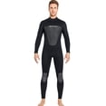 thumbnail image 1 of Greeniant Trajes de buceo traje de neopreno térmico de una pieza de manga larga cálido traje de baño de Surf impermeable ropa de surf profesional Deportes acuáticos Hombres Negro L Greeniant OD020685-03, 1 of 6