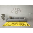 thumbnail image 3 of Ahgly Company Indoor Square Abstract Yellow Modern Area Rugs, 8' Square, 3 of 4