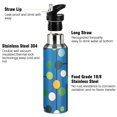 thumbnail image 3 of Yayeee 33oz Double Wall Stainless Steel Water Bottle with Flip Straw, Blue Abstract, 3 of 7