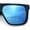 Shiny Black - Blue Mirror, variant on Mens Mirrored Lens 90s Flat Top Horn Rim Plastic Urban Sunglasses [Matte Black - Gold Mirror]
