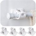 thumbnail image 1 of 18X Soporte de CañA Abrazadera de un Tubo Soporte de Pared con Autoadhesivo Sin Perforación para Tubo de Cortina de Ducha en el Hogar, Cocina, Almacenamiento en Garaje, 1 of 4