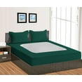 thumbnail image 3 of D.N.G. BEDDINGS 3 Piece Box Spring Cover - 100% Egyptian Cotton, 800 TC, Wrap Around 4 Sides Bed Skirt for Hotel & Home, Fits Box Springs up to 15 Inch - Queen, Stripe Teal Green Color, 3 of 9
