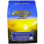 Mt. Whitney Coffee Roasters, Organic Mammoth Espresso, Whole Bean Coffee, Dark Roast, 12 oz Pack of 2
