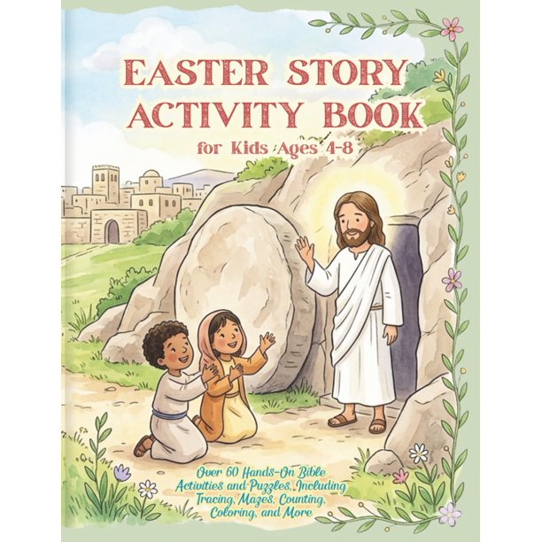 Libro de actividades sobre la historia de Pascua para niños de 4 a 8 años, publicación independiente