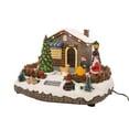 thumbnail image 3 of FG Square Christmas Village Animated Santa's Getaway | Christmas House Collection Accessories Figurines for Christmas Decorations and Gift | Motion and Sound with Multicolor LED Lights, 3 of 6