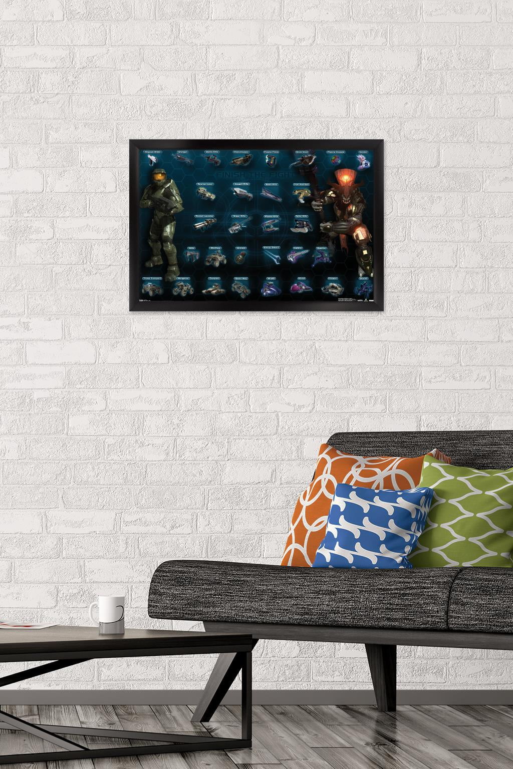 Halo 3 - Chart - Whole Wall Poster, 14.725" x 22.375" Framed