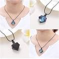 thumbnail image 3 of Crystal Rose Flower Cremation Jewelry Memorial Urn Necklace for Ashes Heart Shape Stainless Steel Ash Holder Pendant Mini Keepsake, 3 of 7