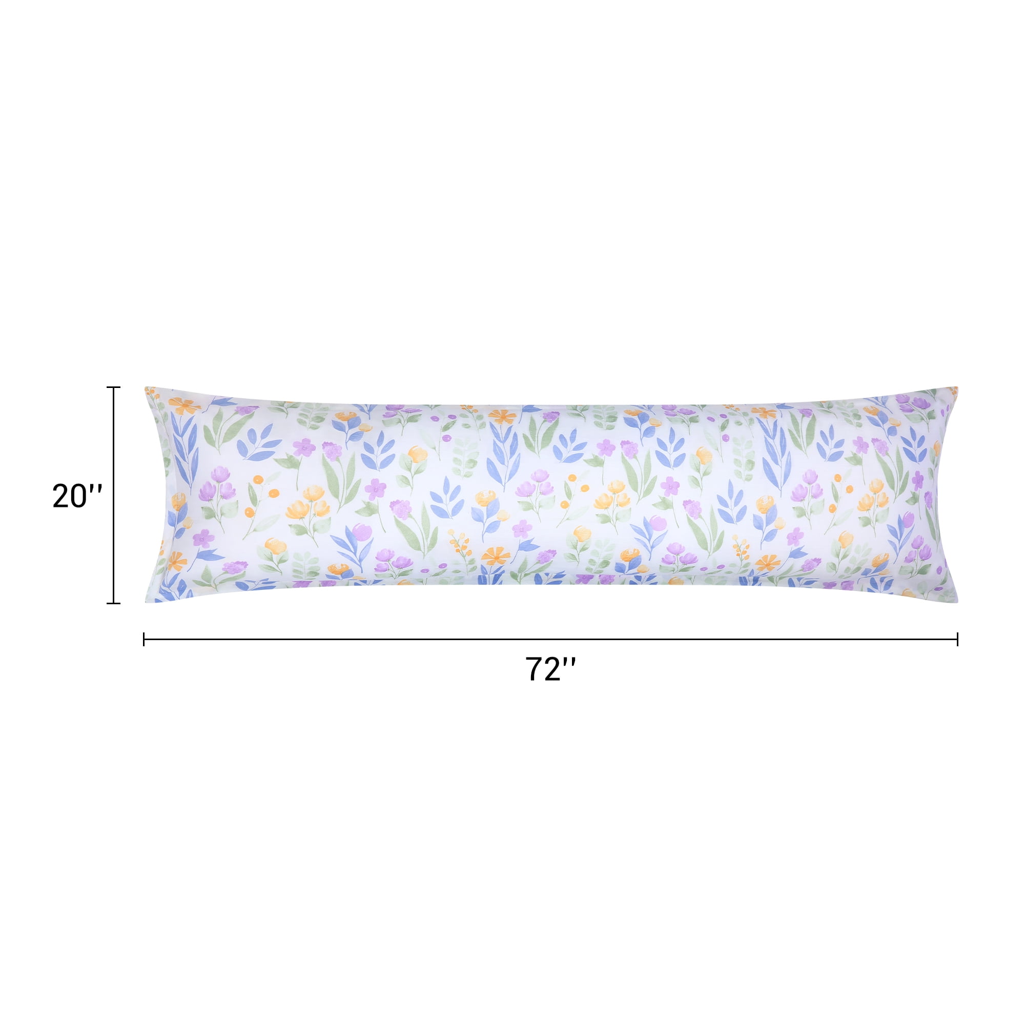 Unique Bargains 1 Pcs Pillowcase Breathable Soft Floral Pillow Cases Purple 20"x72"