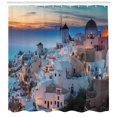 thumbnail image 3 of Ambesonne Landscape Shower Curtain, Traditional Houses, 69"Wx70"L, Multicolor, 3 of 3