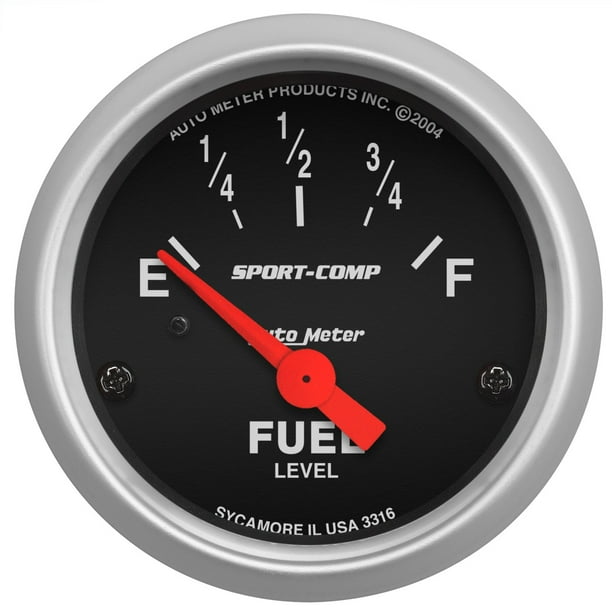 Autometer 3316 Jauge de Niveau de Carburant Électrique Sport Comp