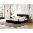 thumbnail image 5 of Omax Decor Jaxon Upholstered Platform King Bed in Black Boucle Fabric, 5 of 8