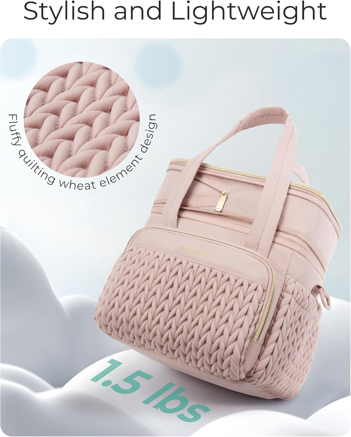 Insulated Lunch Box for Women, Double Deck Leakproof Cooler Bag with Expandable Design for Office Work & Outdoor Picnic