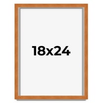 18x24 Shadow Box Frame Brown | 0.875 Inches Deep Real Wood Contemporary Shadowbox Display Frame |