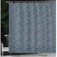 thumbnail image 3 of Ambesonne Stars Shower Curtain, Abstract Stars on Blue, 69"Wx70"L, Burnt Sienna Marigold, 3 of 4