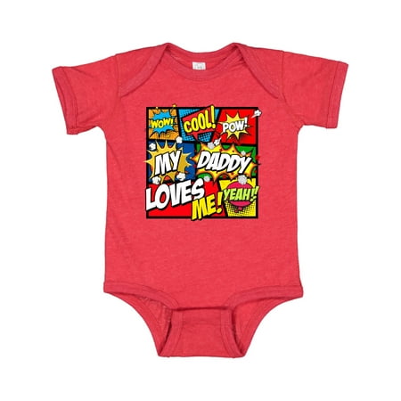 

Inktastic My Daddy Loves Me Gift Baby Boy or Baby Girl Bodysuit