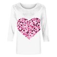 thumbnail image 4 of Spring Tops for Women Viikei Womens Blouse Clearance,Women's Fashion Tees Casual Crewneck 3/4 Sleeve Loose T Shirt Ladies Tops Blouses Shirts Multicolor S, 4 of 5