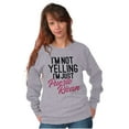 thumbnail image 3 of Puerto Rican Funny Yelling Boricua Women Plus Size Crewneck Sweatshirt Brisco Brands 3X, 3 of 5
