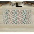 thumbnail image 1 of Chevron Decorative Rug, Vintage Overlapping Zigzag Lines Thin and Thick Stripes Old Classical, Quality Carpet for Bedroom Dorm and Living Room, 6 Sizes, Jade Green, by Ambesonne, 1 of 1