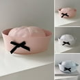 thumbnail image 2 of Kripyery Women's Sweet Girl Party Cosplay Cap, Lightweight Washable Solid Color Sailor Hat with Flip Eaves Bow Decor, JK Beret Dome Navy Cap, 2 of 8