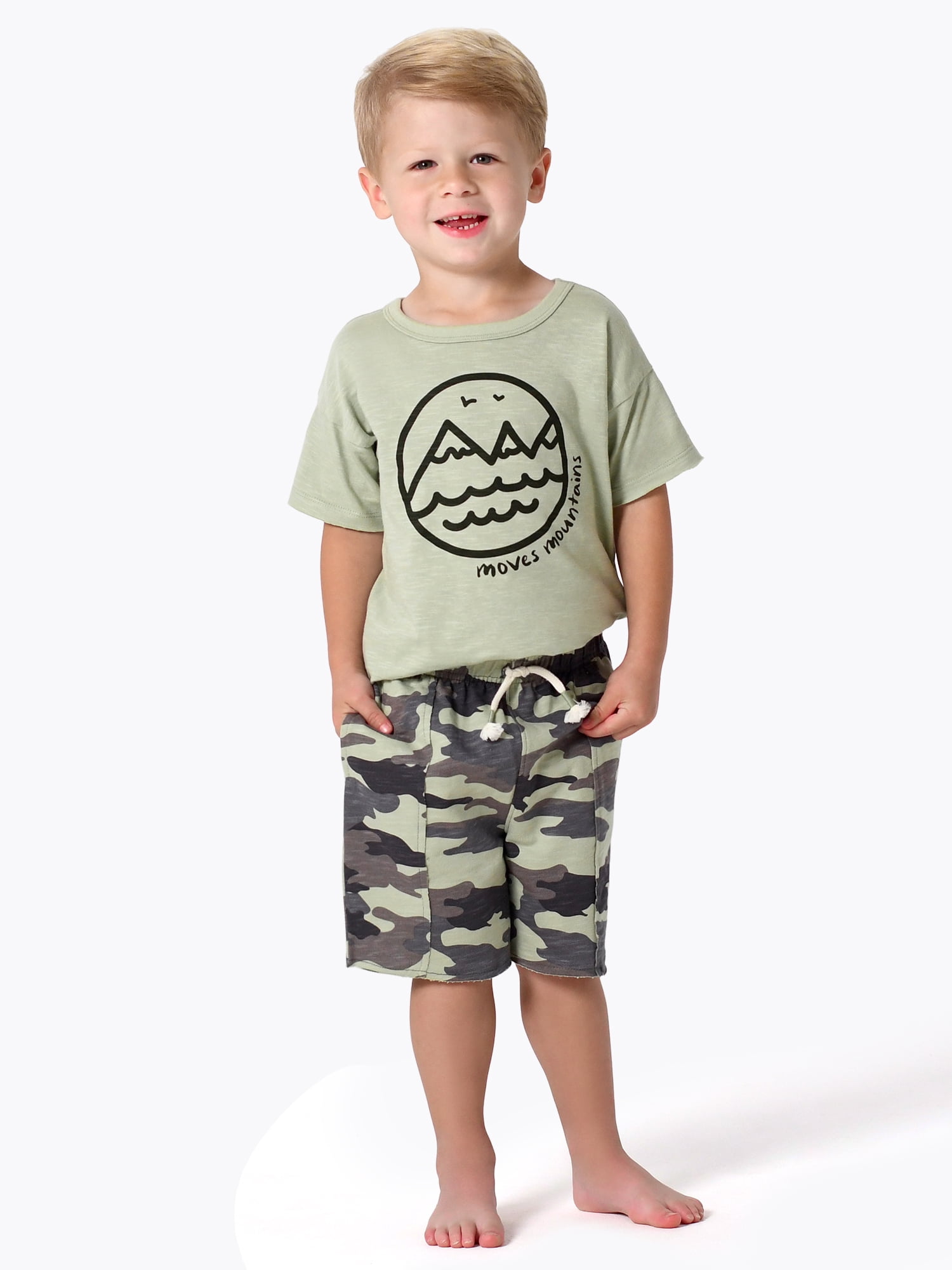 Modern Moments by Gerber Baby and Toddler Boy French Terry Leisure Shorts, 3-Pack, Sizes 12M-5T