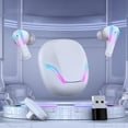thumbnail image 5 of YAHHU Wireless Gaming Earbuds with ENC Mic 2.4GHz 3D Stereo Bluetooth 5.3 Headphones with USB-C Dongle 20ms Low Latency for PC PS5 VR White (12.00 inches / 30.48 cm pack), 5 of 9