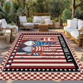 thumbnail image 2 of God Bless America Outdoor Rug for Patio/Deck/Porch, Non-Slip Large Area Rug 5 x 7 Ft, Gnomes Red Blue Stripes Stars Country Indoor Outdoor Rugs Washable Area Rugs, Camping Rug Carpet Runner, 2 of 8